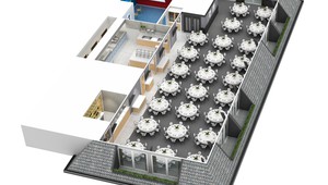 Grundriss von Zuiderzee Tagungsraum Hotel Volendam